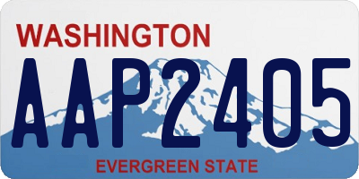WA license plate AAP2405