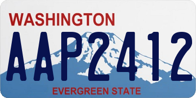 WA license plate AAP2412