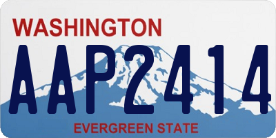 WA license plate AAP2414