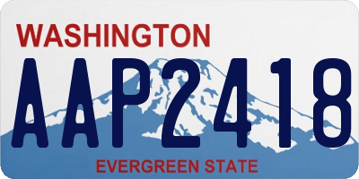 WA license plate AAP2418