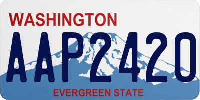 WA license plate AAP2420