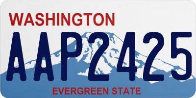 WA license plate AAP2425