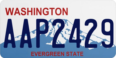 WA license plate AAP2429