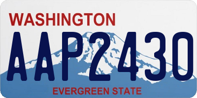 WA license plate AAP2430
