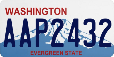 WA license plate AAP2432