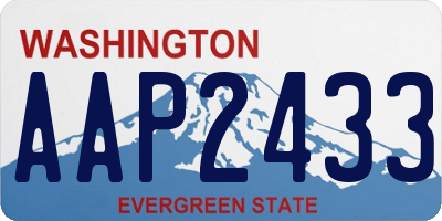WA license plate AAP2433