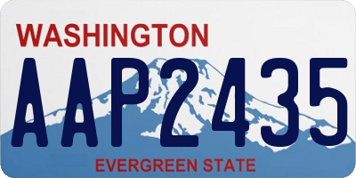 WA license plate AAP2435