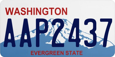WA license plate AAP2437