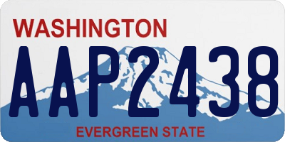 WA license plate AAP2438