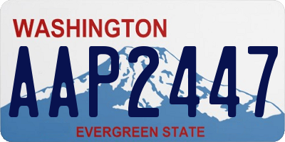 WA license plate AAP2447