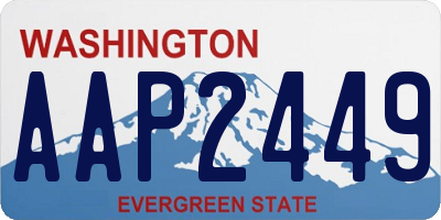WA license plate AAP2449