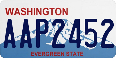 WA license plate AAP2452