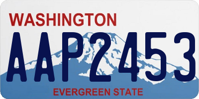 WA license plate AAP2453