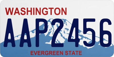WA license plate AAP2456