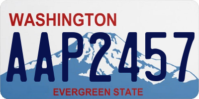 WA license plate AAP2457