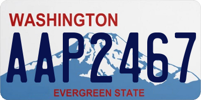 WA license plate AAP2467