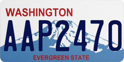 WA license plate AAP2470