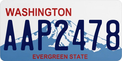 WA license plate AAP2478