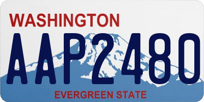 WA license plate AAP2480