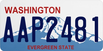 WA license plate AAP2481