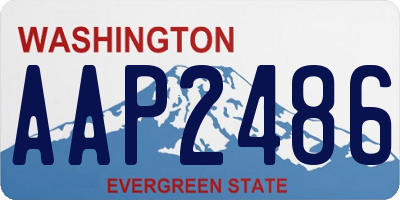 WA license plate AAP2486