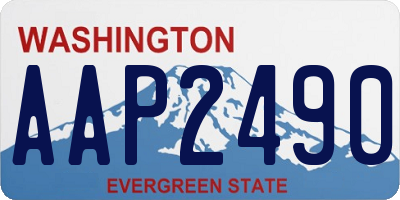 WA license plate AAP2490