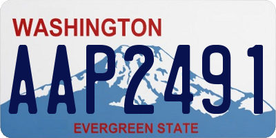 WA license plate AAP2491