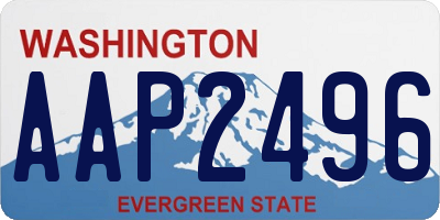WA license plate AAP2496