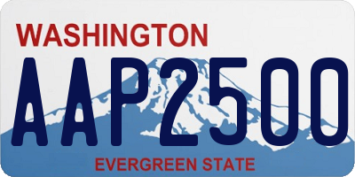 WA license plate AAP2500