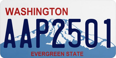 WA license plate AAP2501