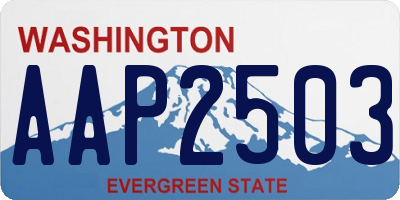 WA license plate AAP2503