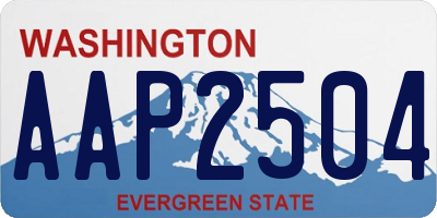 WA license plate AAP2504