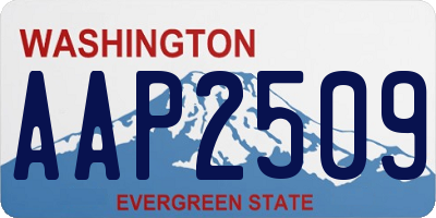 WA license plate AAP2509