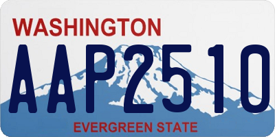 WA license plate AAP2510