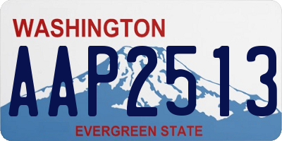 WA license plate AAP2513
