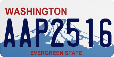 WA license plate AAP2516