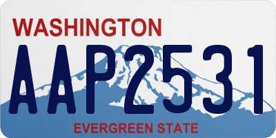 WA license plate AAP2531