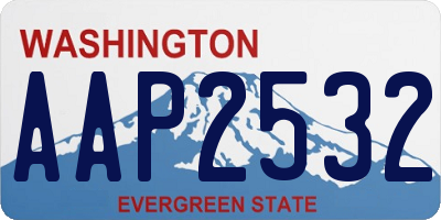 WA license plate AAP2532