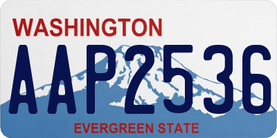 WA license plate AAP2536