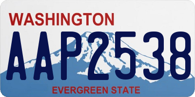WA license plate AAP2538