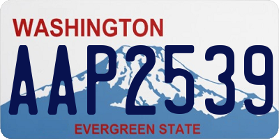 WA license plate AAP2539