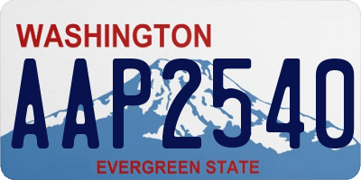 WA license plate AAP2540