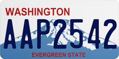 WA license plate AAP2542