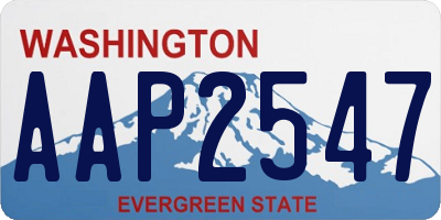 WA license plate AAP2547