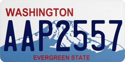 WA license plate AAP2557