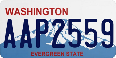 WA license plate AAP2559