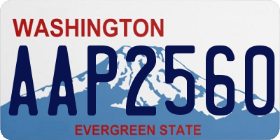WA license plate AAP2560
