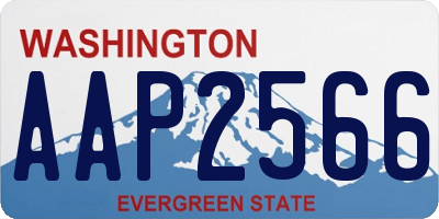 WA license plate AAP2566