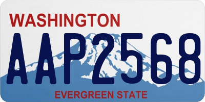 WA license plate AAP2568