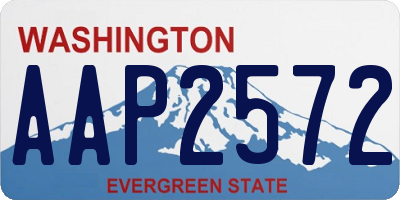 WA license plate AAP2572